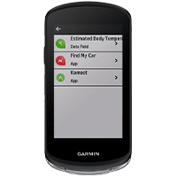 Widget téléchargeable depuis Garmin Connect 