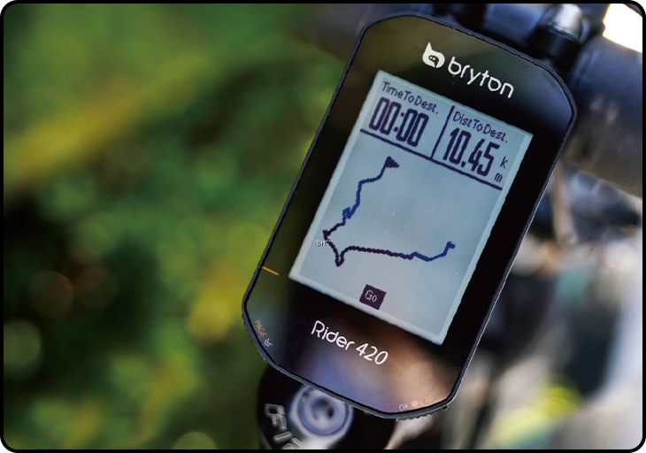 Le Bryton Rider 420 dispose d'un écran monochrome offrant une excellente lisibilité