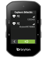 Interface de connexion Bluetooth et ANT+ du Bryton Rider S500