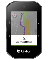 Fonctionnalité 'LiveTrack' sur le Bryton Rider S500