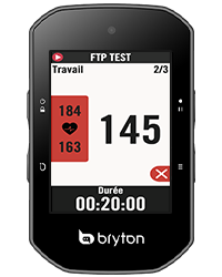 Test FTP directement intégré au Bryton Rider S500