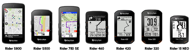 Compteurs GPS Bryton Rider