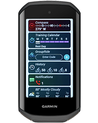 Centre de notifications du Garmin Edge 1050