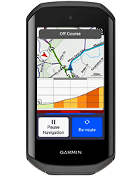 Recalcule d'itinéraire sur le Garmin Edge 1050