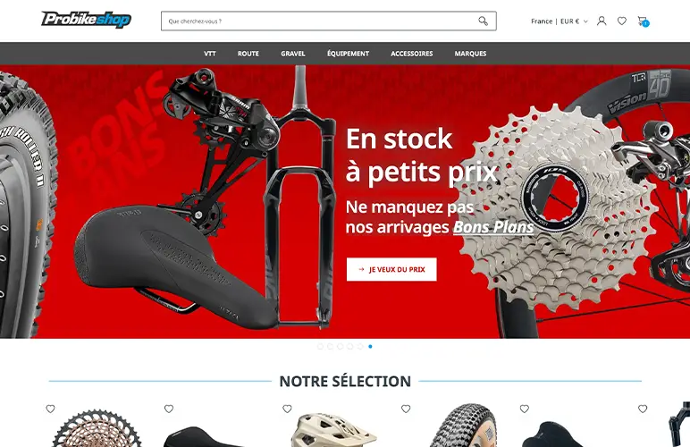 Capture d'écran du site probikeshop.fr