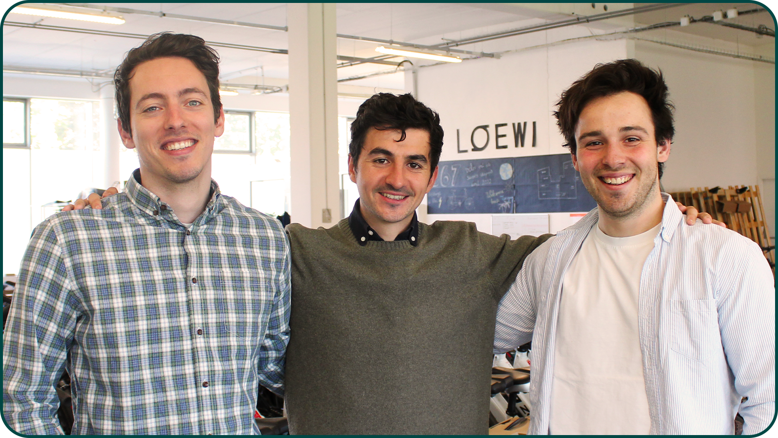 Photo des trois fondateurs de Loewi.fr