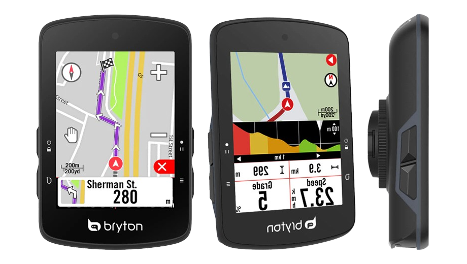 Vue à 90° du Bryton Rider S510