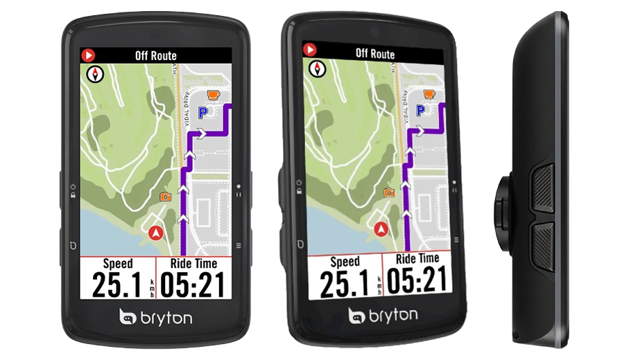Vue à 90° du Bryton Rider S810