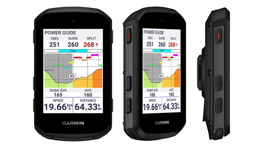 Vue à 90° du Garmin Edge 550