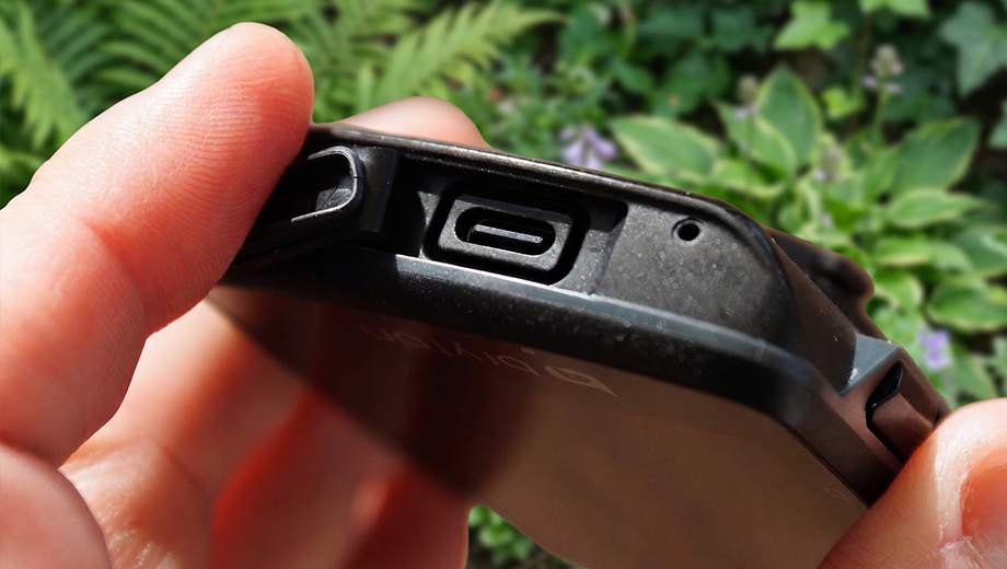 Port USB-C de la batterie du Bryton Rider S510