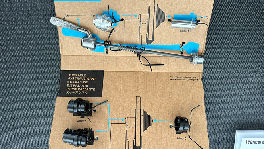Kit d'adaptateurs pour axes traversants et démonte-rapides pour Wahoo Kickr Core 2